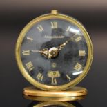 Reisewecker. Jaeger-LeCoultre, Schweiz, 2. Hälfte 20. Jh. | Messing. Glas.