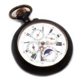 Taschenuhr. Gehäuse und Zwischendeckel Eisen.