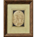 UNBEKANNT. Fragment einer Weltenlandschaft. Federzeichnung in Braun.