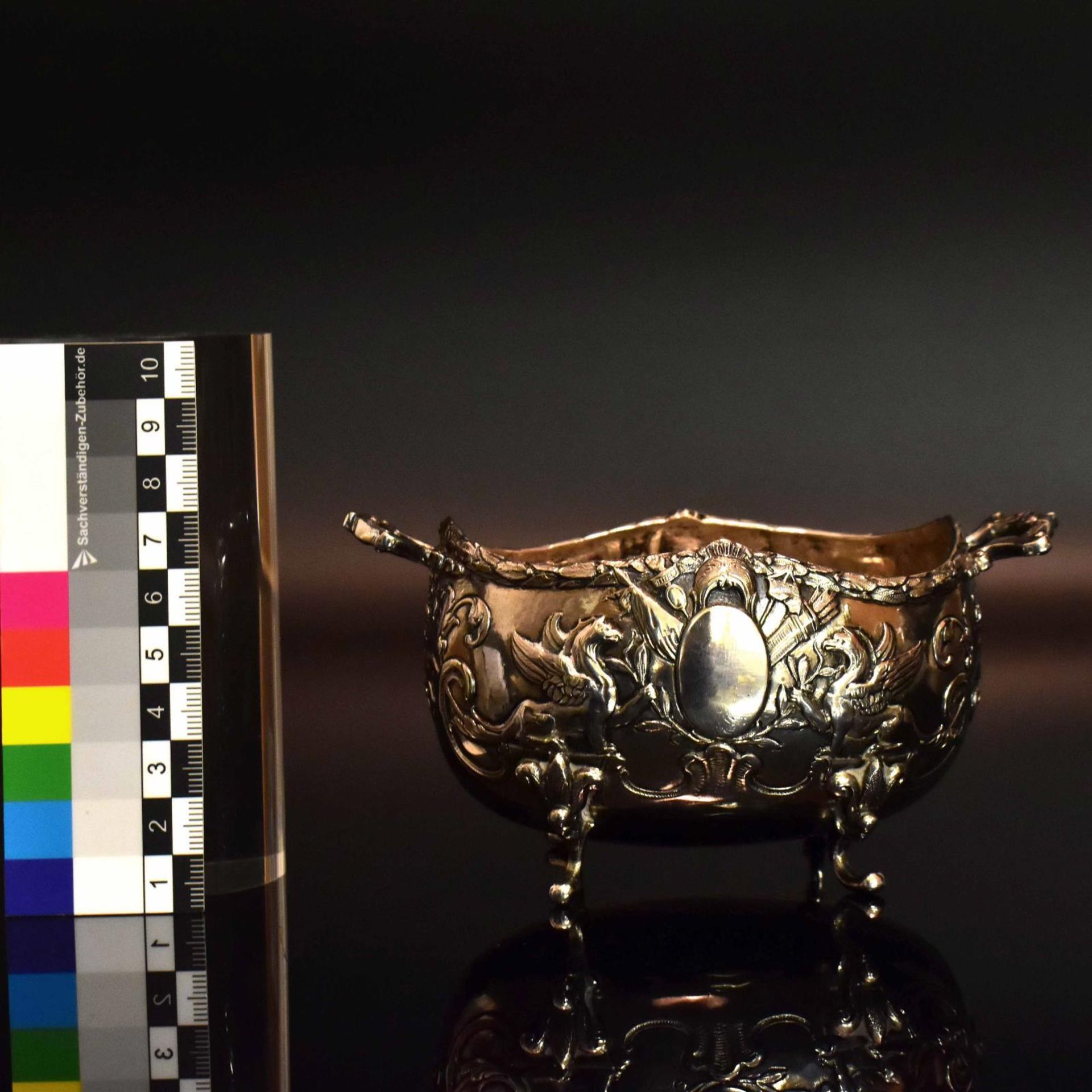 Zuckerschale. Wohl Hanau, J.D. Schleissner & Söhne | Silber. - Bild 2 aus 3