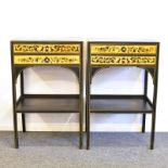 Ein Paar Beistellkommoden. 20. Jh. | Holz, Farbfassung. Gelbguss.