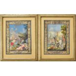 DEUTSCHLAND (WOHL). Kampf- und Schlachtenszene. Ein Paar Gouachen auf Pergament.