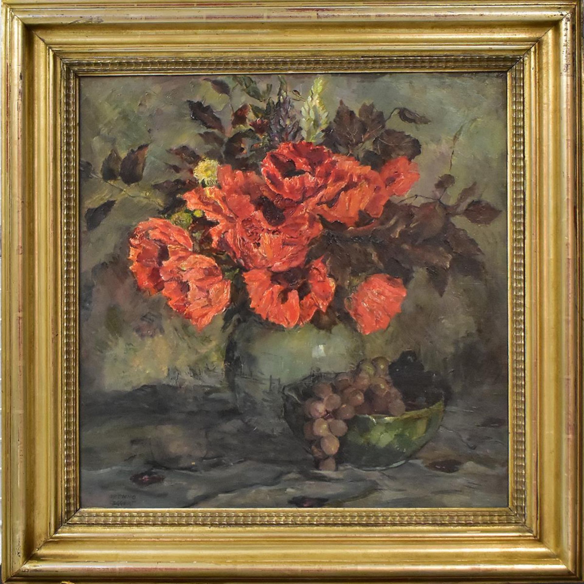 EGGERT, BENNO. Blumenstillleben. Öl/Holz.