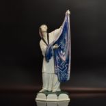 Japaner mit Tuch. Deutschland, (Manufaktur Karl Ens?), Anfang 20. Jh. | Porzellan, Unterglasursta...