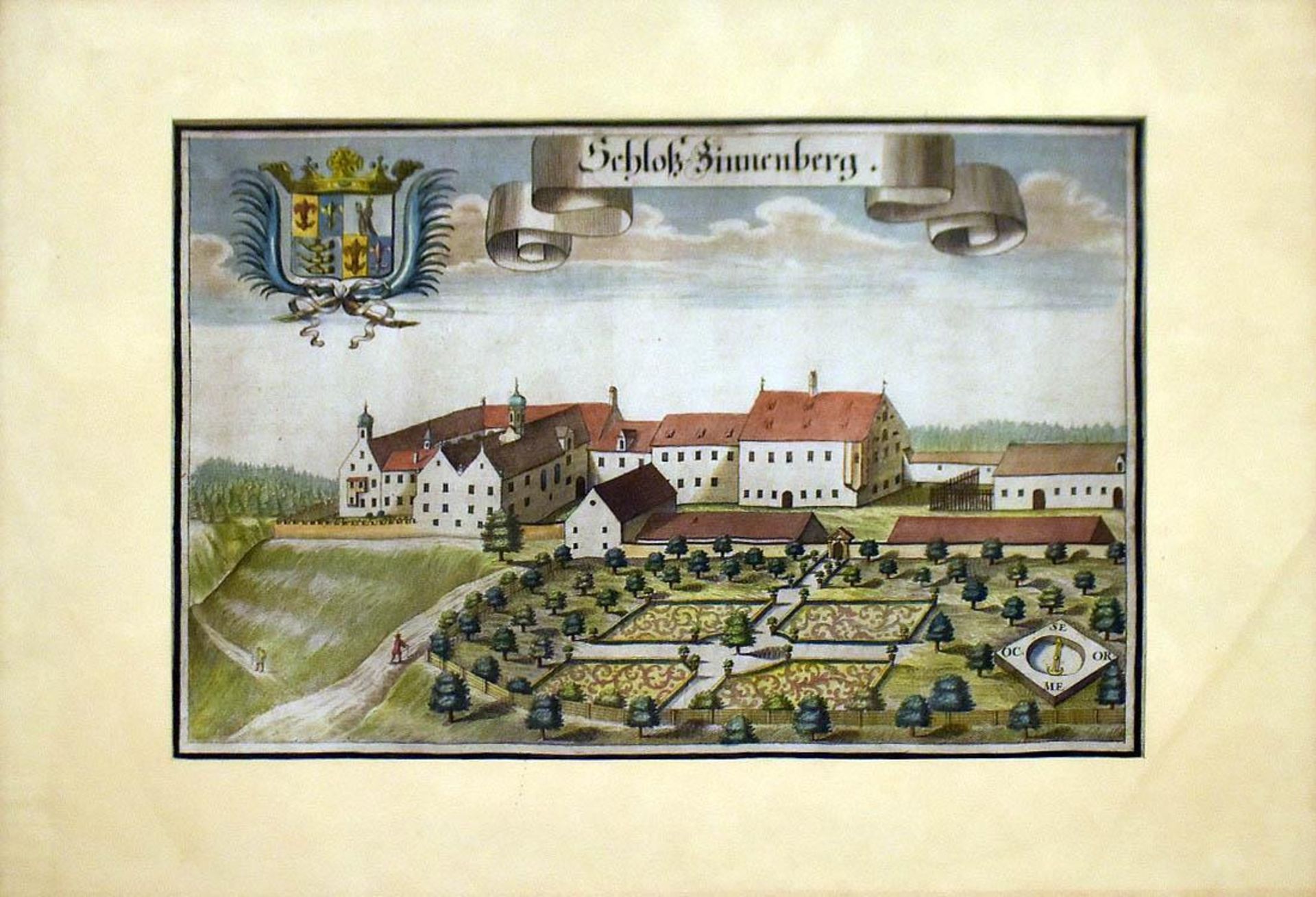 WENING, MICHAEL. Schloß- und Klosteransichten. 17 Kupferstiche, tlw. koloriert. - Bild 13 aus 32