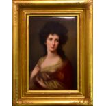 Porzellanbild. 19. Jh. | Porzellan, farbig staffiert.