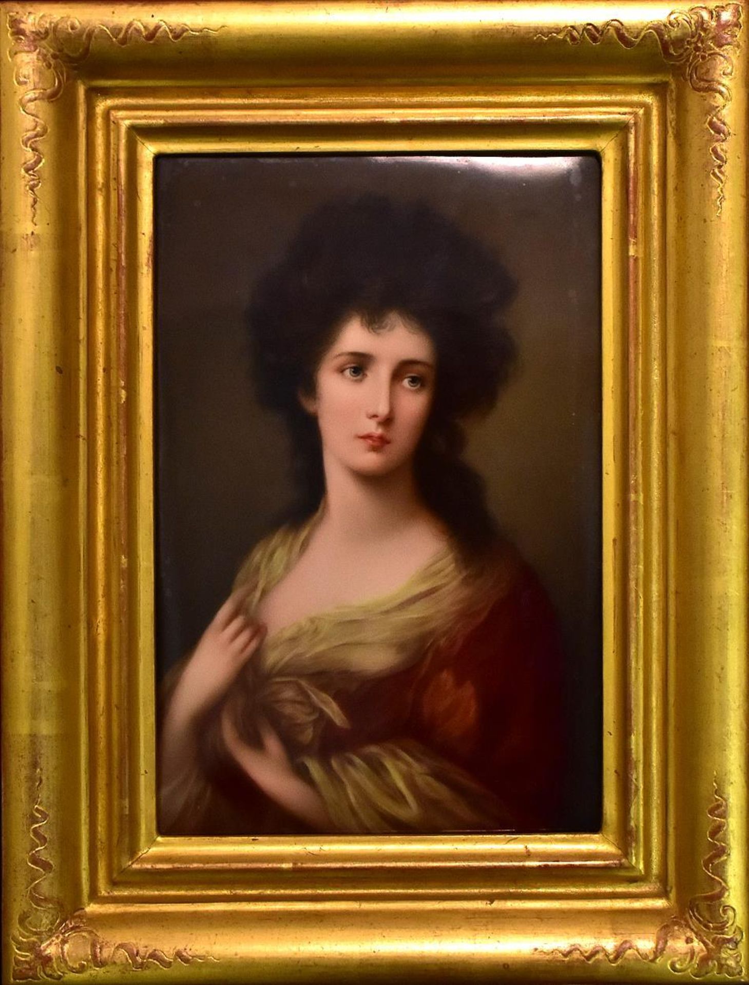 Porzellanbild. 19. Jh. | Porzellan, farbig staffiert.