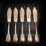 Satz von zwölf Fischmessern. Bremen, 20. Jh., Koch & Bergfeld | Silber.