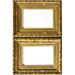 Ein Paar Rahmen. 20. Jh. | Holz, Stuck, Goldfassung. Glas.