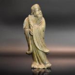 Lü Dongbin. China | Wohl Speckstein, geschnitzt.