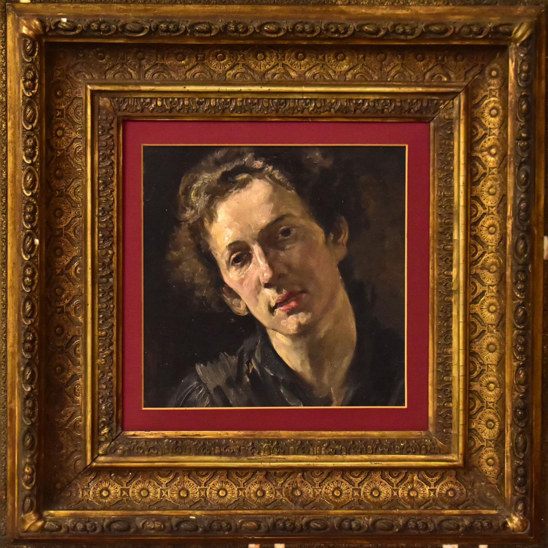 UNBEKANNT. Porträt. Öl/Leinwand/Karton.