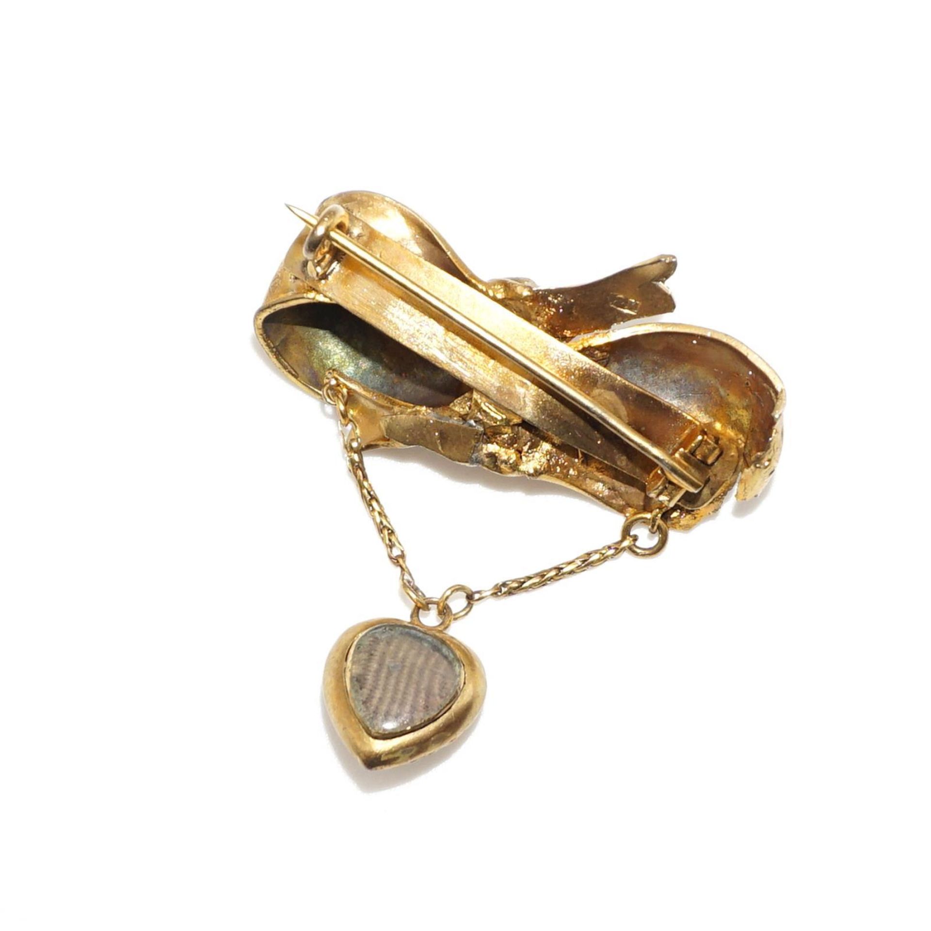 Brosche. 8 K GG. - Bild 2 aus 2