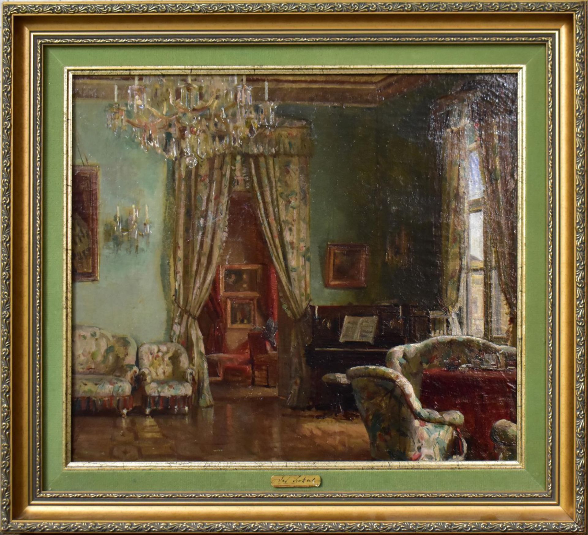 DEUTSCHLAND. Saloninterieur. Öl/Leinwand.