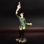 Falkner. Nymphenburg, nach Entwurf von T. Kärner | Porzellan, Farb- und Goldstaffage.