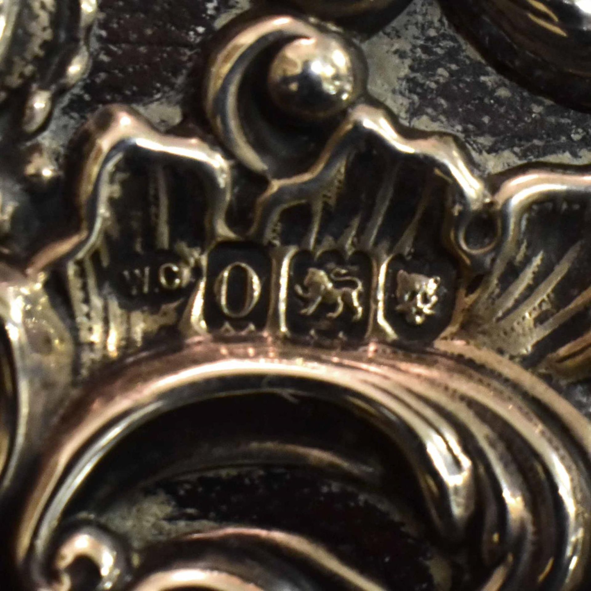 Mappe mit Silberdeckel. London, 1909, William Comyns and sons | Deckel Silber. Ledereinband, inne... - Bild 2 aus 2