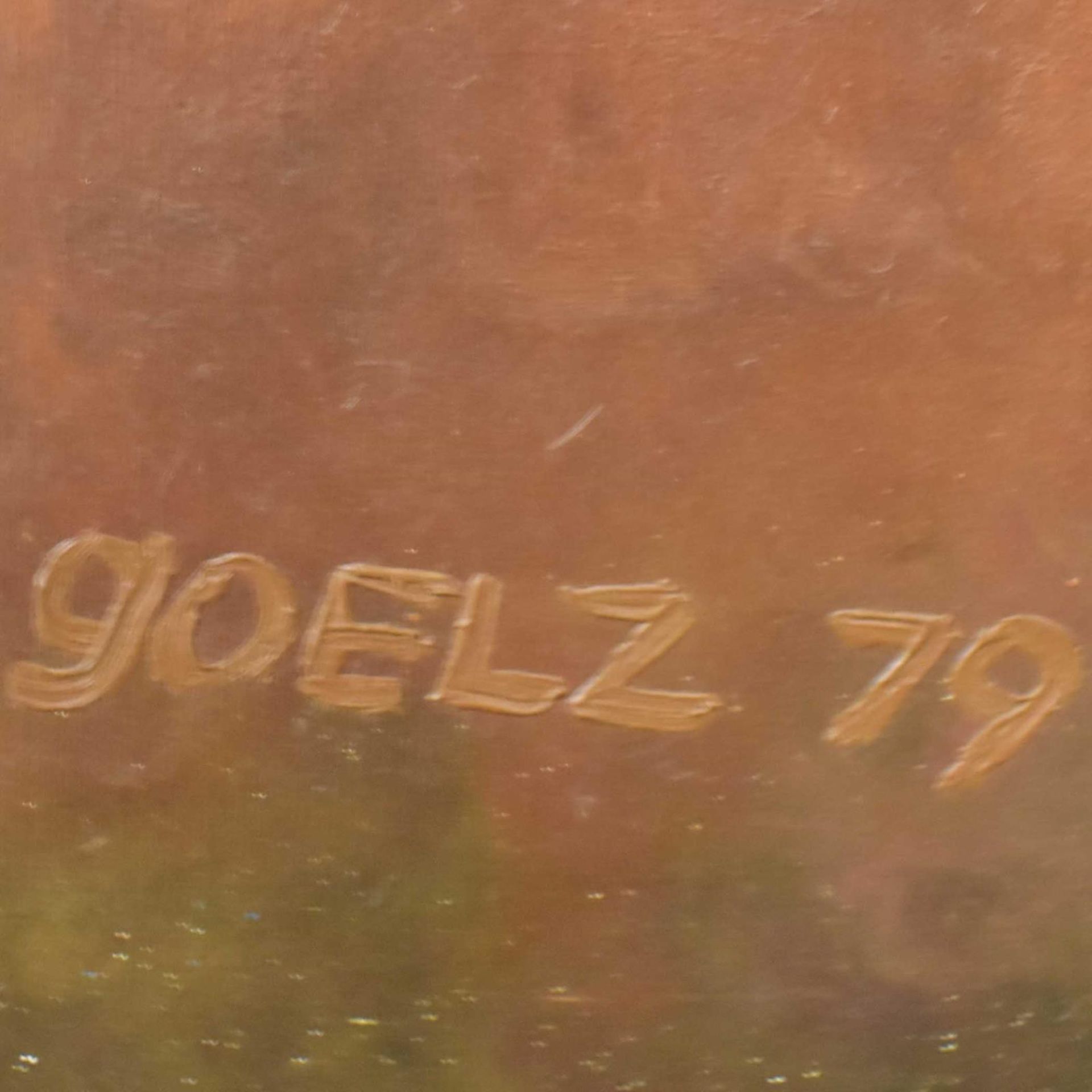 GOELZ, MANFRED. Das Spiel ist aus. Öl/Leinwand. - Bild 2 aus 3