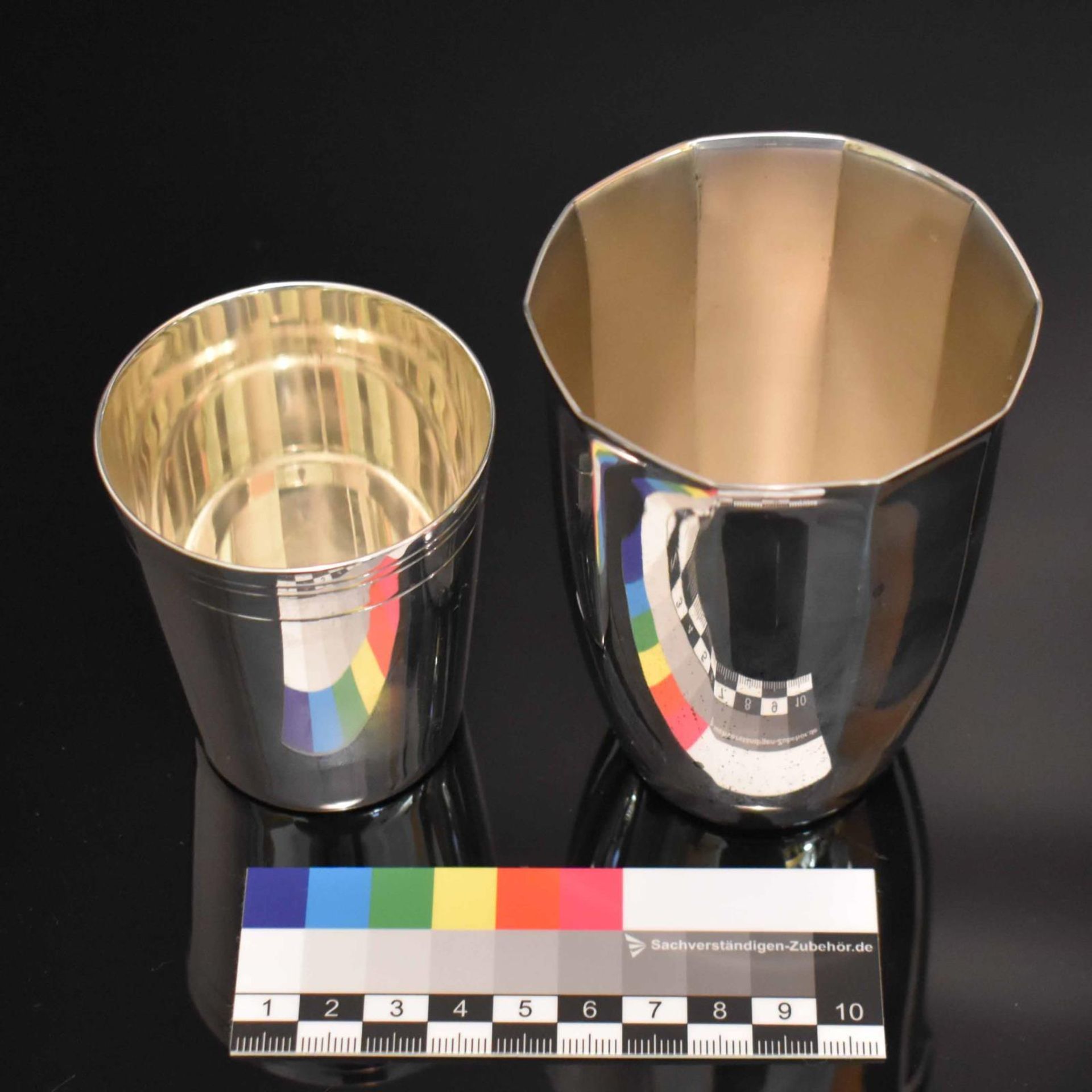 Zwei Becher.  U.a. Bremen-Hemelingen, Wilkens & Söhne | Silber. - Bild 4 aus 4