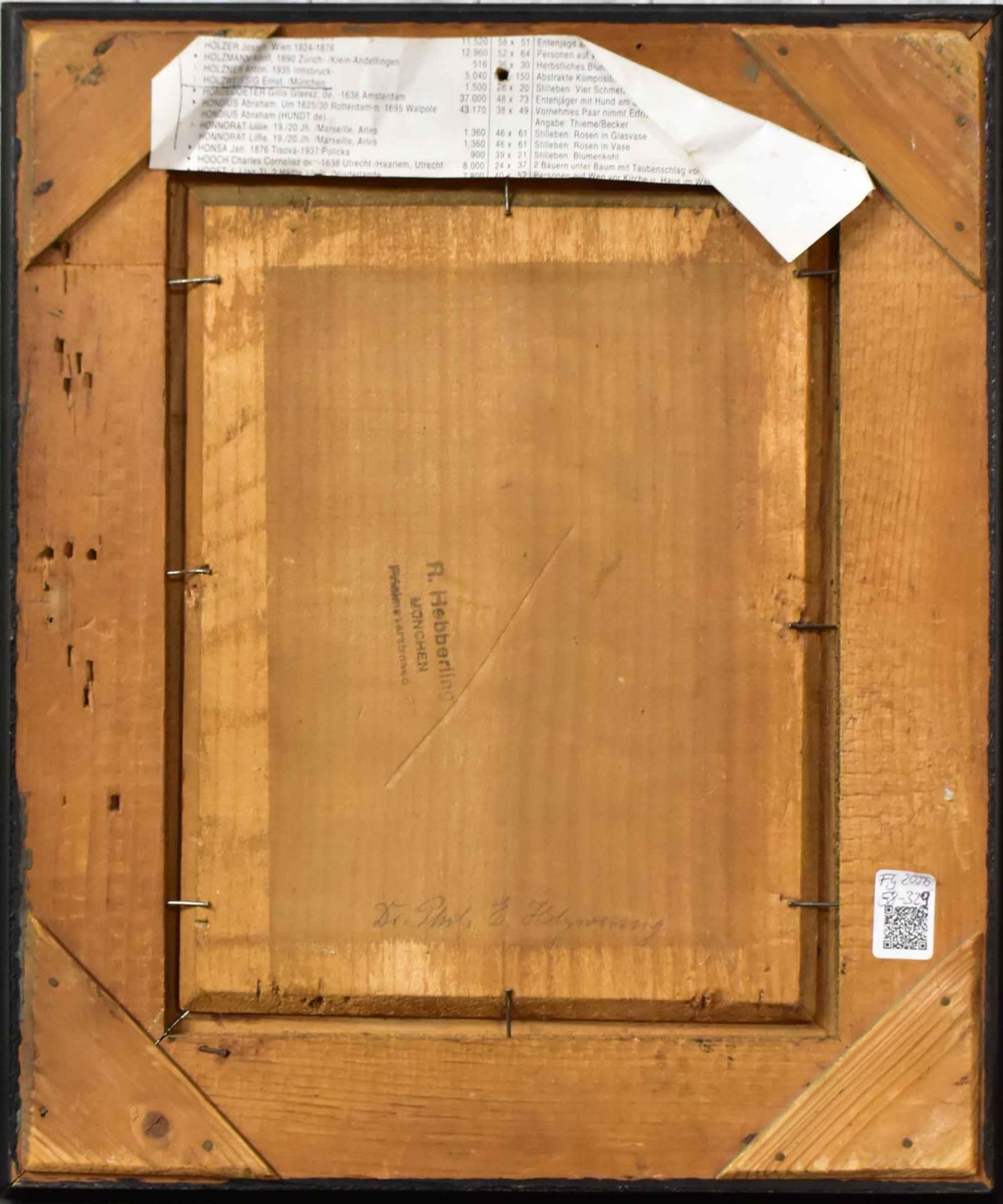 HOLZWEISSIG, ERNST. Vier Schmetterlinge. Öl/Holz. - Bild 3 aus 3