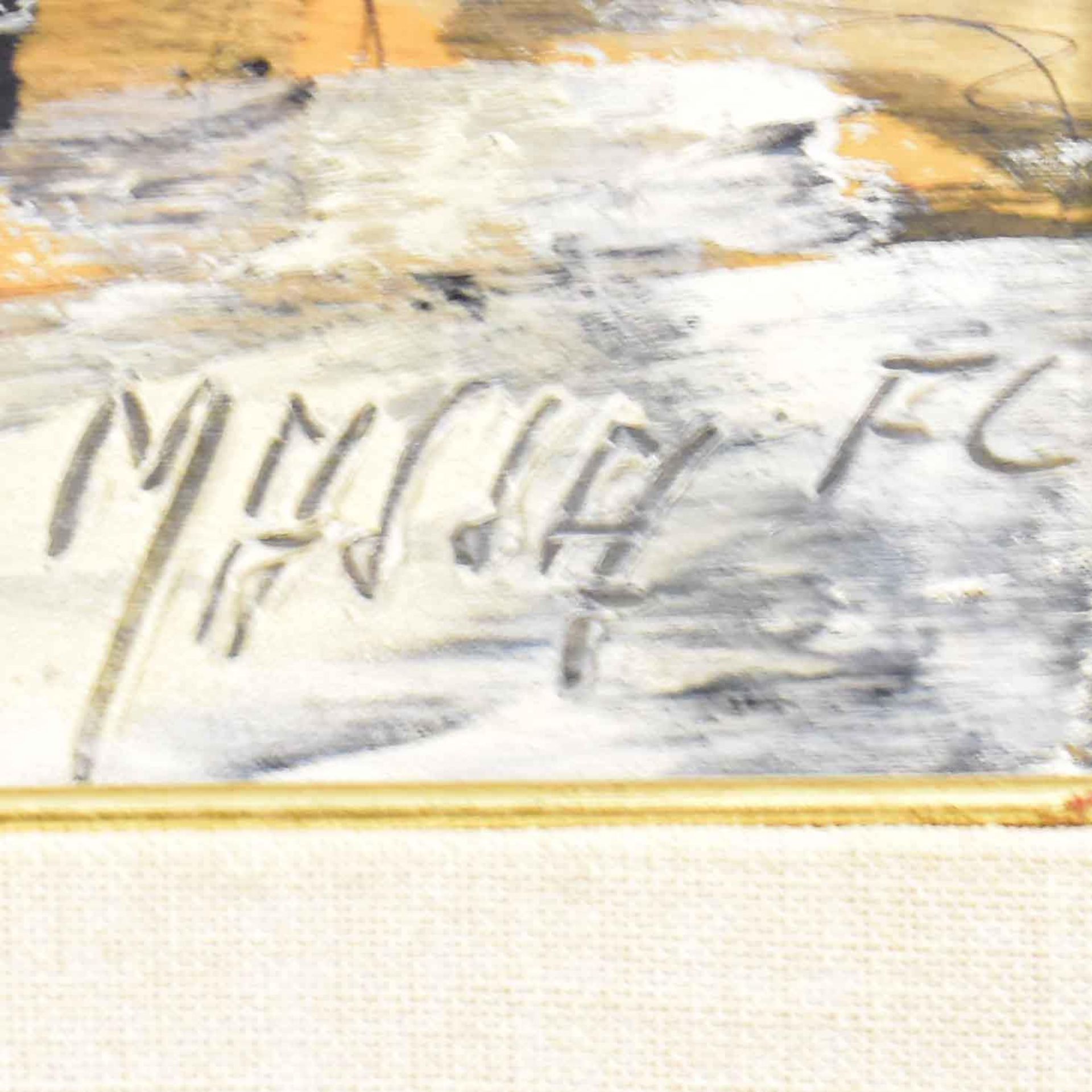 MASSA, LIONEL FIORAVANTI. Piazza Novana. Öl/Karton (wohl). - Bild 2 aus 3