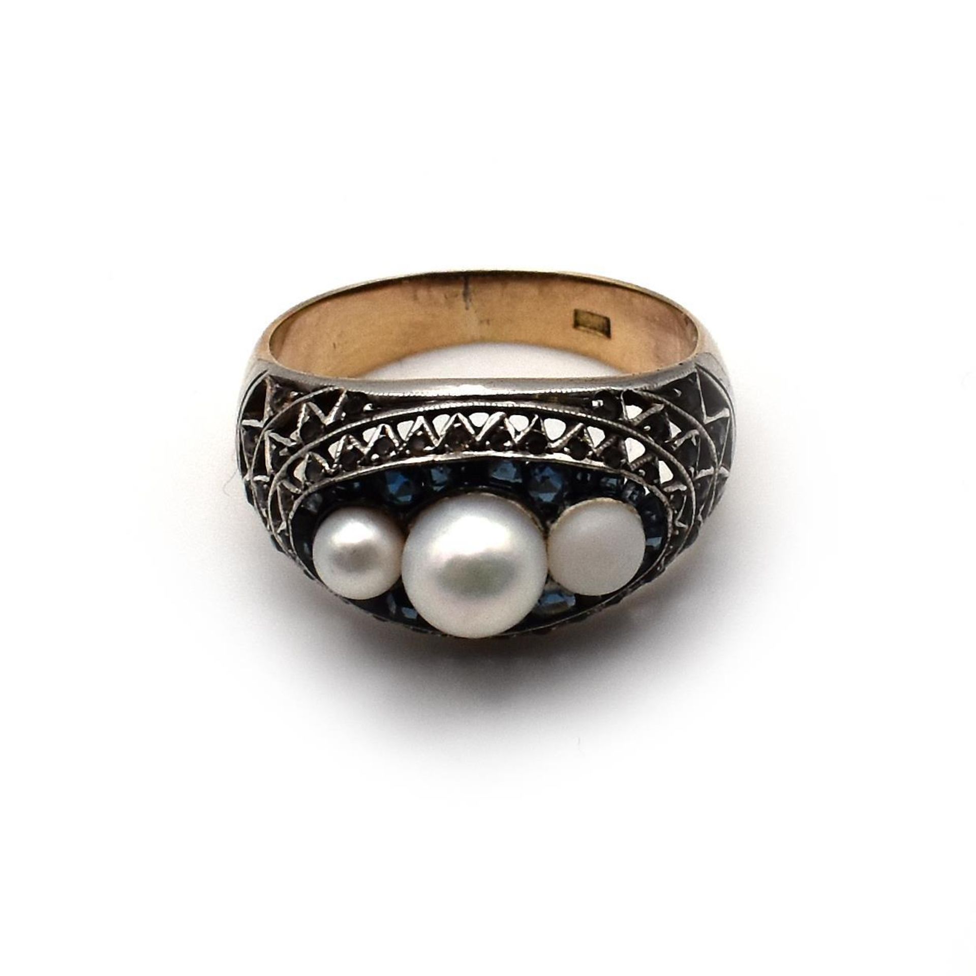 Ring. 18 K GG und WG.