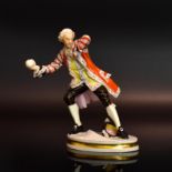 Schneeballwerfer. Bing & Grondahl, Entwurf H. Tegner | Porzellan, Farb- und Goldstaffage.