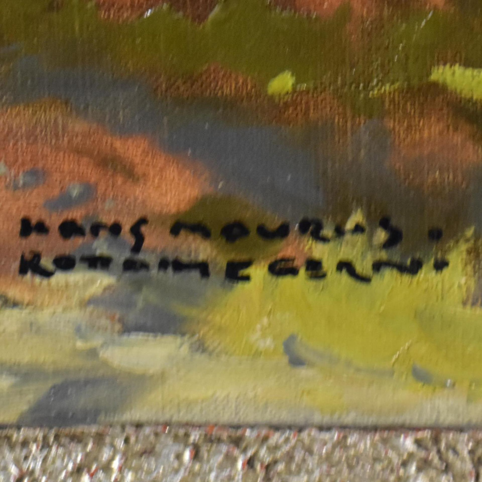 MAURUS, HANS. Blick auf Schloß Tirol bei Meran. Öl/Leinwand. - Bild 2 aus 3