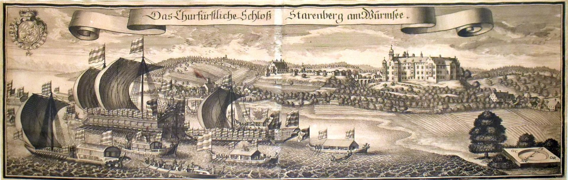 WENING, MICHAEL. Drei Schloß- und Klosteransichten. Drei Kupferstiche.