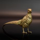 Salzstreuer in Form eines Fasans. London, 1921, William Hornby | Silber, tlw. vergoldet.