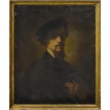 KOVÁCS, MIHÁLY (WOHL). Porträt eines jungen Herren. Öl/Leinwand.