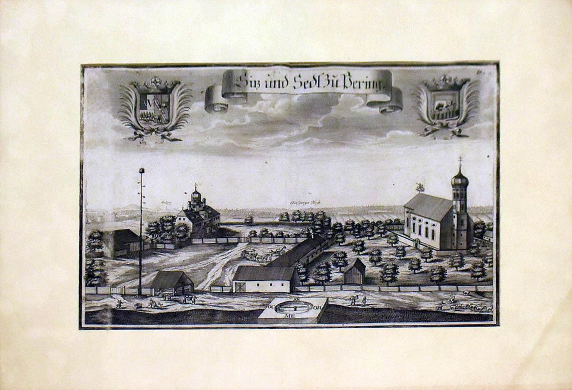 WENING, MICHAEL. Schloß- und Klosteransichten. 17 Kupferstiche, tlw. koloriert. - Bild 18 aus 32