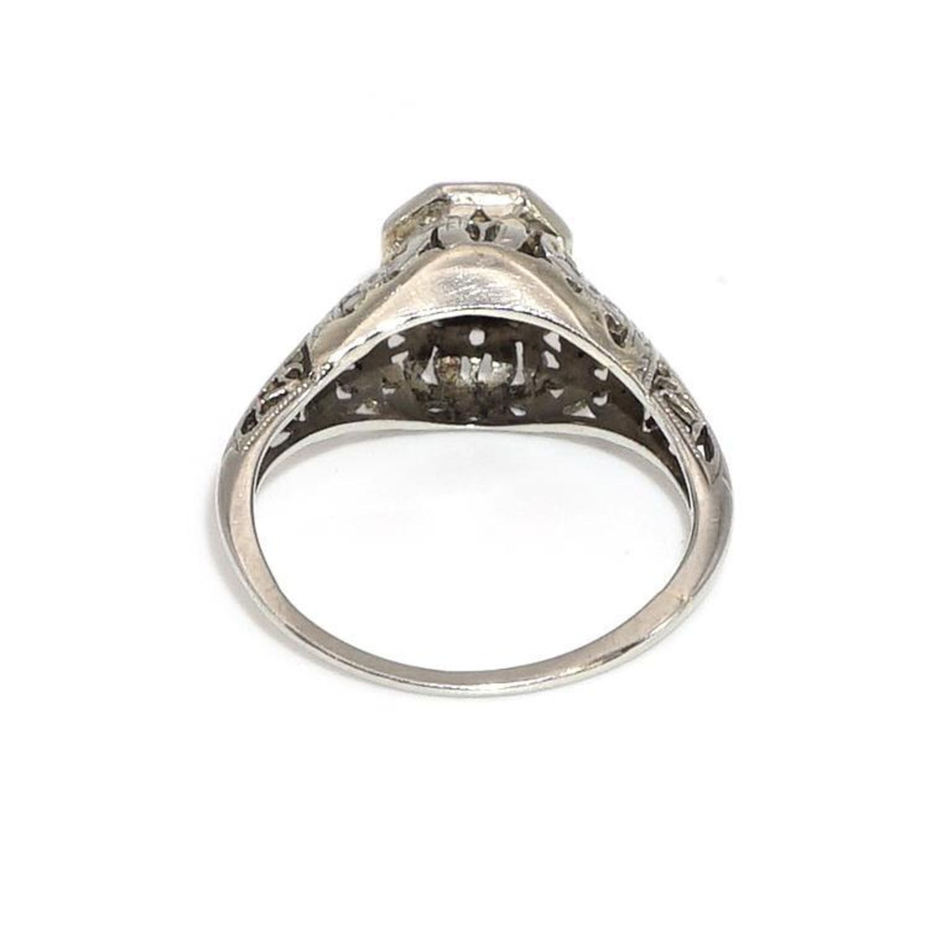 Ring. 14 K WG (geprüft). - Bild 3 aus 3