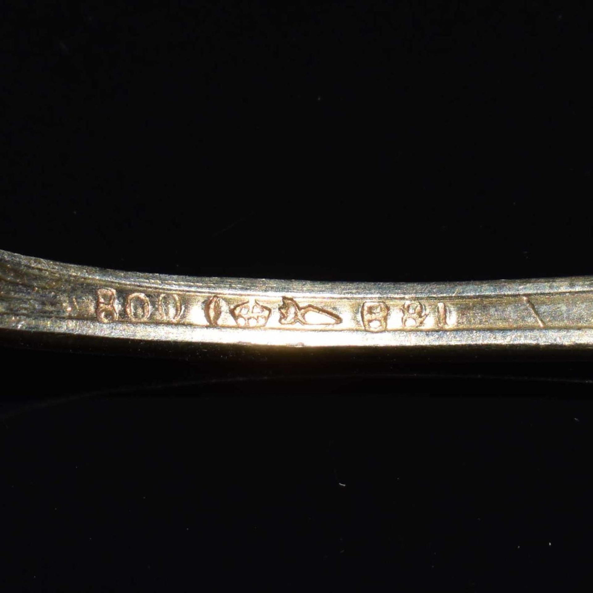 Satz von 24 Moccalöffeln. Bremen, 20. Jh., Bremer Silberwarenfabrik | Silber, vergoldet. - Bild 4 aus 4