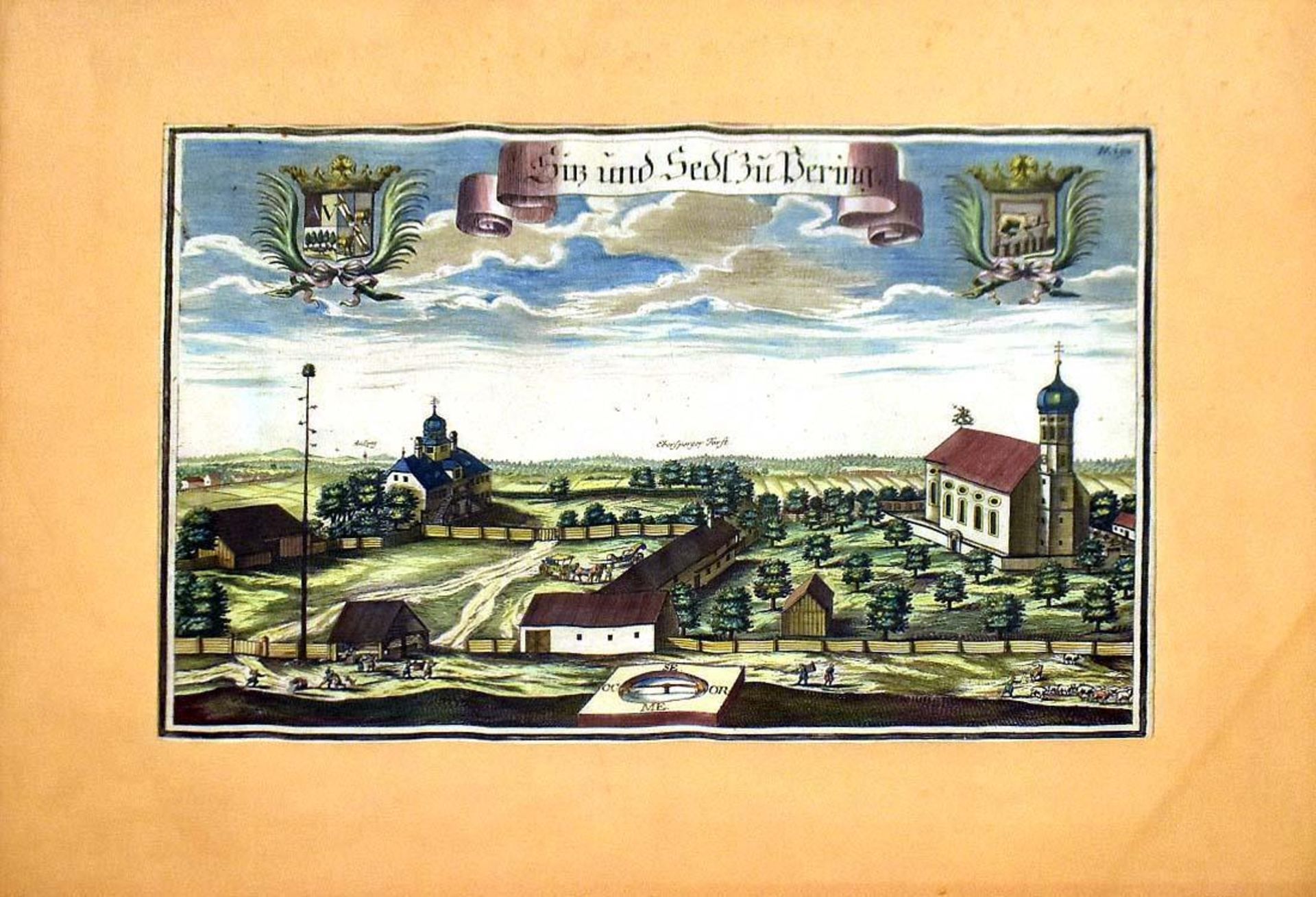 WENING, MICHAEL. Schloß- und Klosteransichten. 17 Kupferstiche, tlw. koloriert. - Bild 11 aus 32