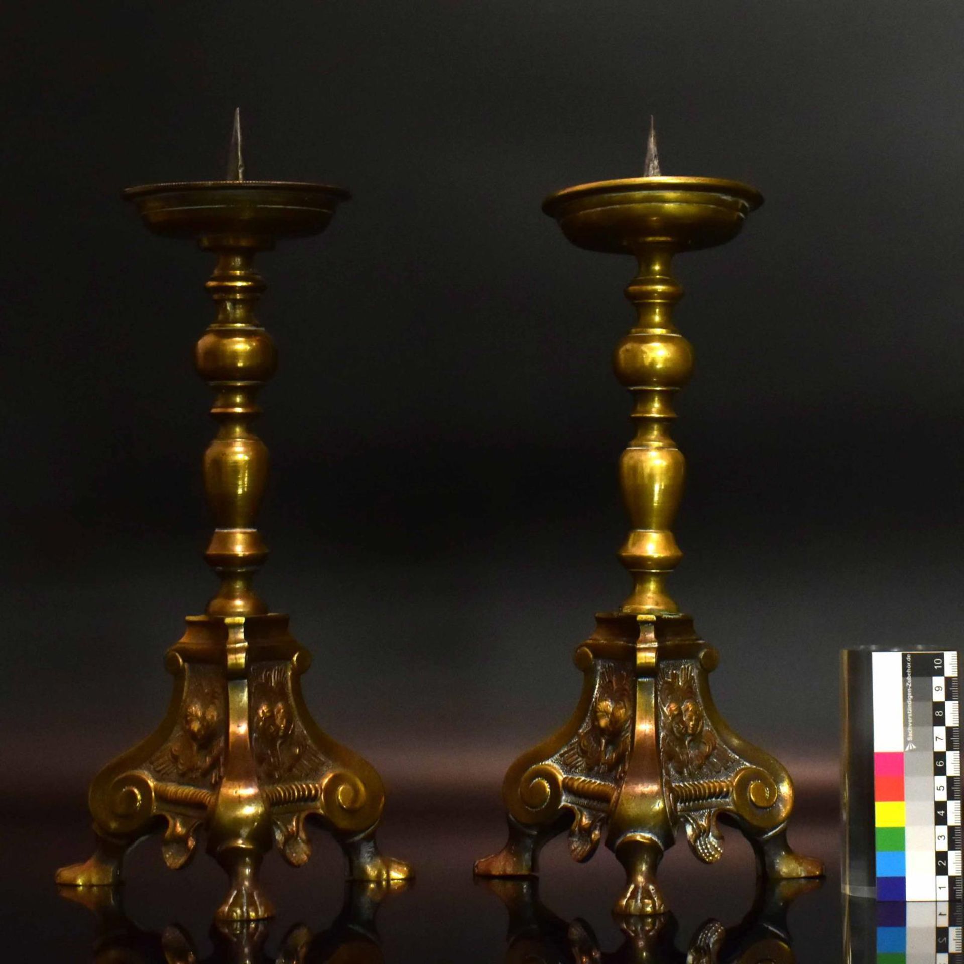 Ein Paar Altarleuchter. Messing - Bild 2 aus 2