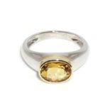 Ring. Platin, tlw. vergoldet.