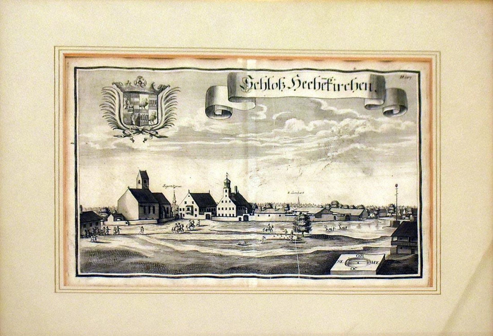 WENING, MICHAEL. Schloß- und Klosteransichten. 17 Kupferstiche, tlw. koloriert. - Bild 27 aus 32