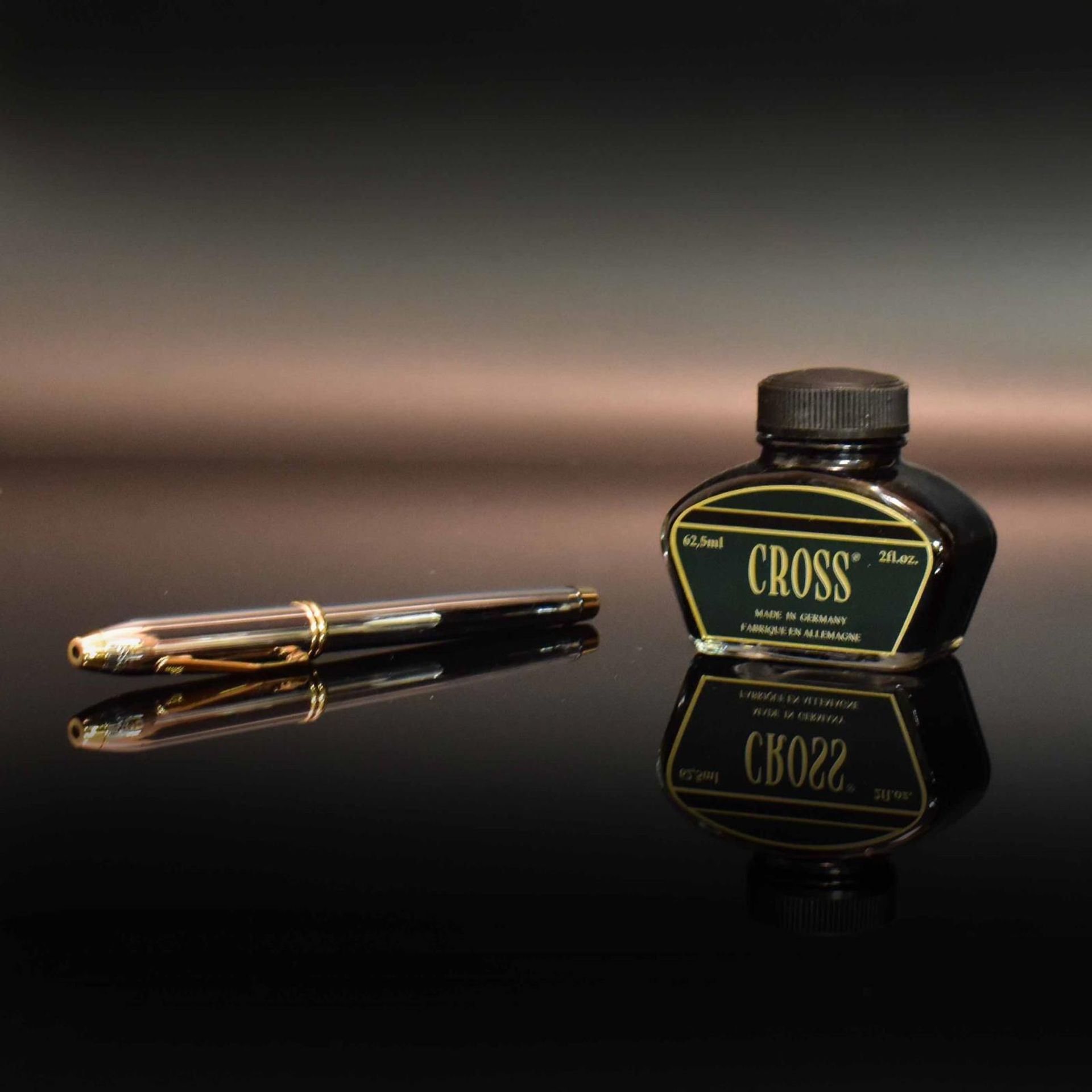 Füllfederhalter. Cross, USA | Metall, partiell vergoldet. - Bild 2 aus 3