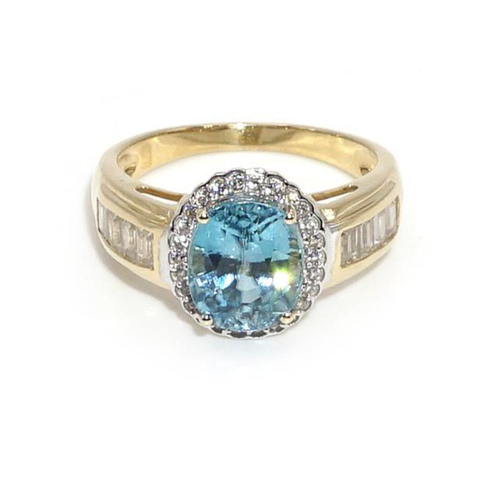 Ring. 14 K GG und WG.