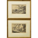 BAECK ALIAS HELDENMUTH, ELIAS (WOHL). Hirte begegnet rastender Mutter / Rastende Herde mit Hirten...