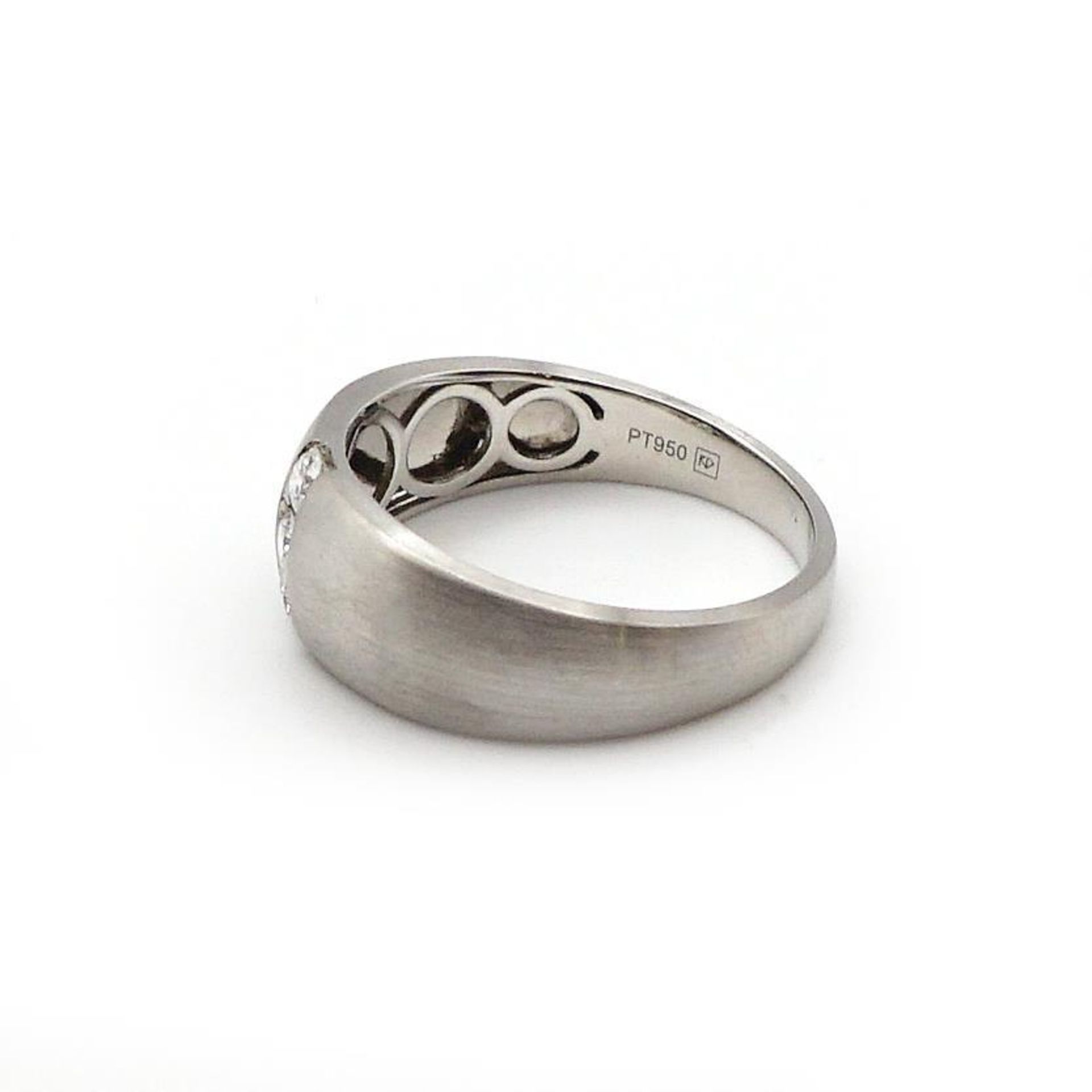 Ring. Platin, satiniert. - Bild 2 aus 3