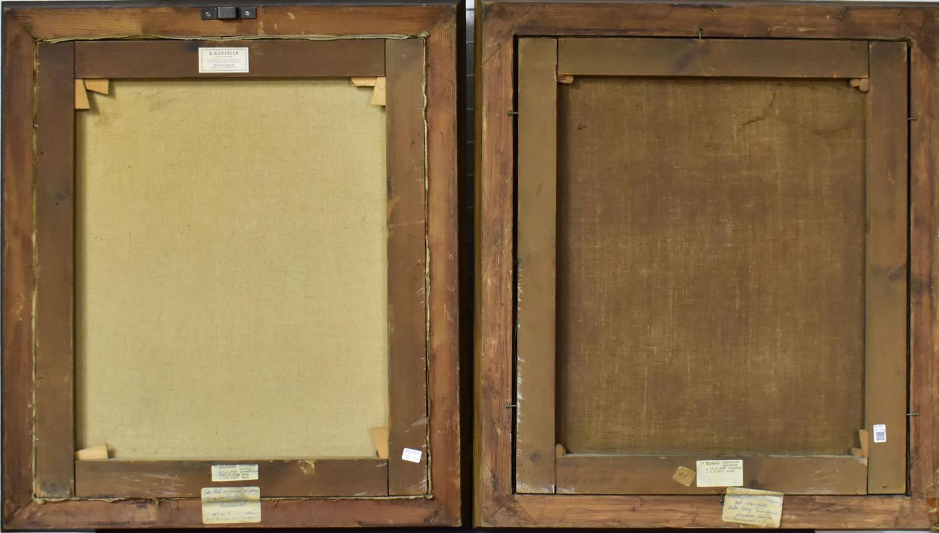 GRÜNLER, EHREGOTT. Herren- und Damenporträt. Ein Paar Gemälde: Öl/Leinwand. - Bild 2 aus 2