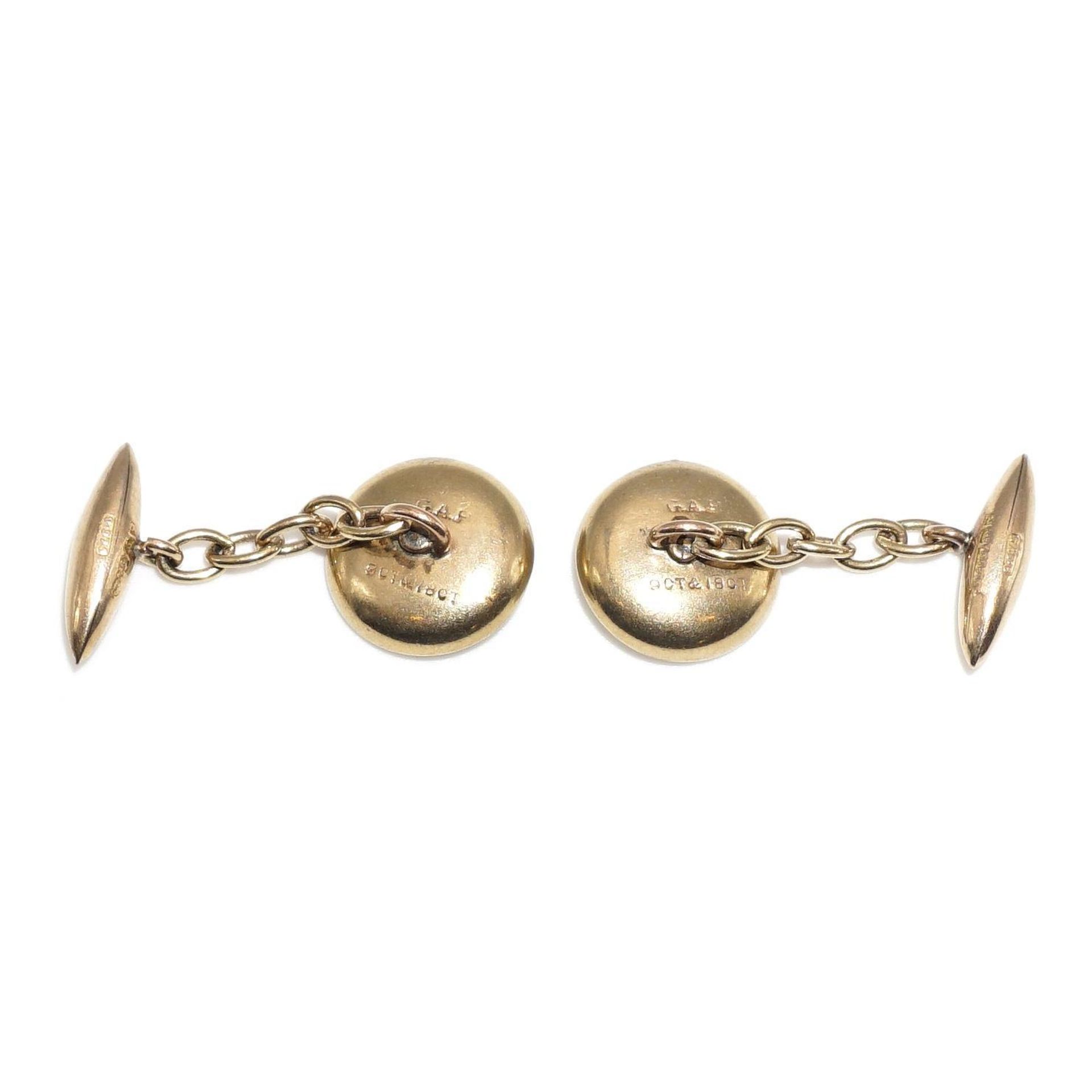 Ein Paar Manschettenknöpfe. England, Birmingham | 9 K GG. - Bild 2 aus 2