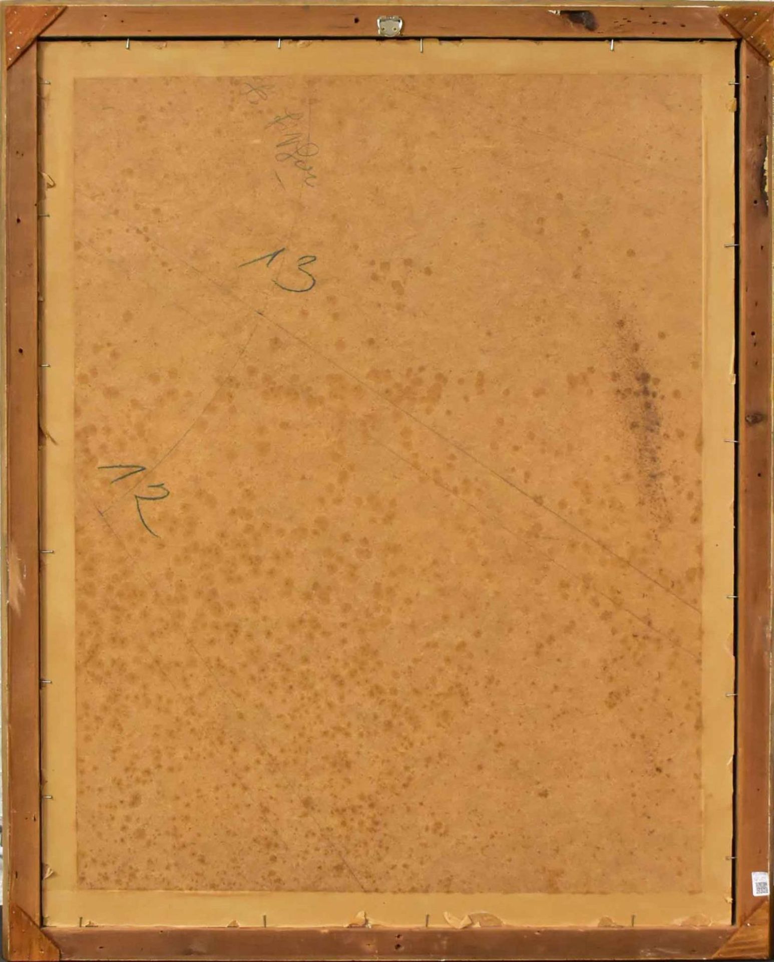 BIASINI, MARI. Selbstporträt an der Staffelei. Öl/Leinwand/Platte. - Bild 3 aus 3