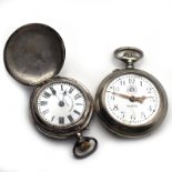 Zwei Taschenuhren. Gehäuse Metall bzw. Silber.