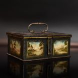 Schatulle. Deutschland, 18./19. Jh. | Eisen, farbig bemalt.