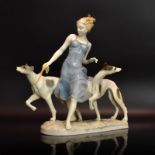 "Spaziergang". Hutschenreuther, nach Entwurf von K. Tutter | Porzellan, Unterglasurstaffage.