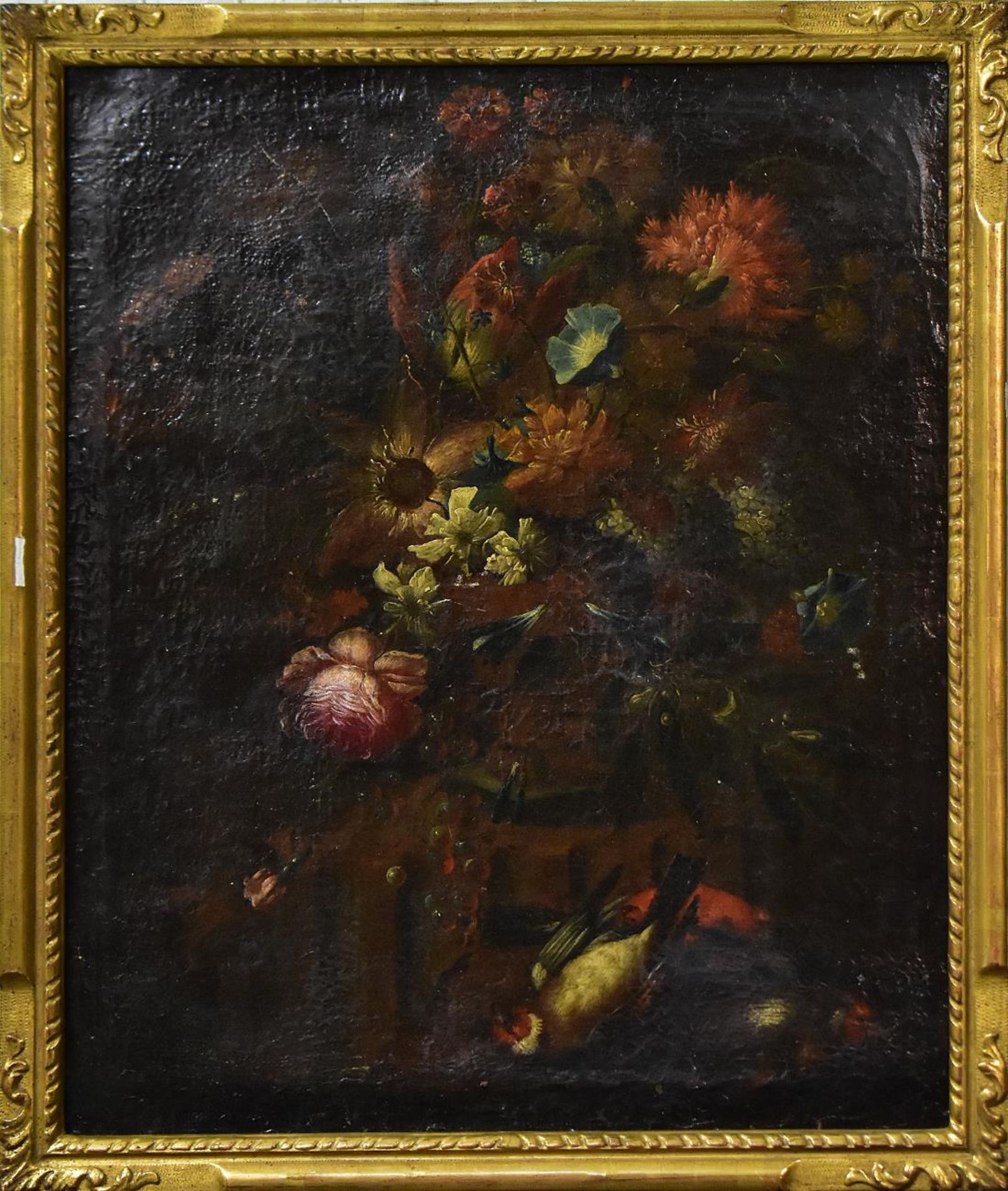 UNBEKANNT. Blumenstillleben. Öl/Leinwand/Karton.