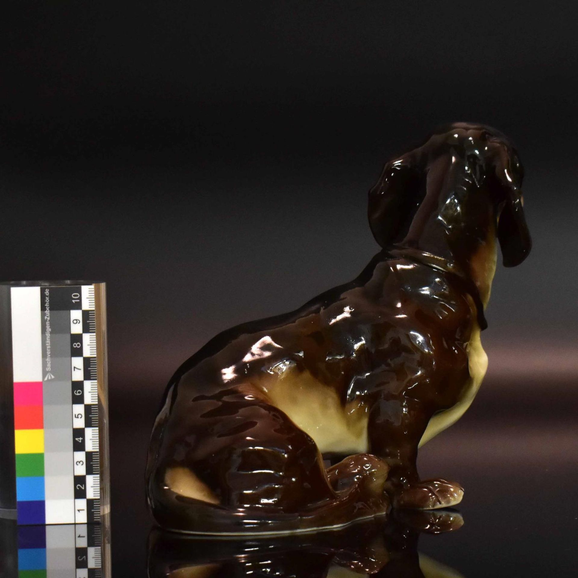 Dackel. Nymphenburg, nach Entwurf von W. von Bartels | Porzellan, Unterglasurstaffage. - Bild 2 aus 3