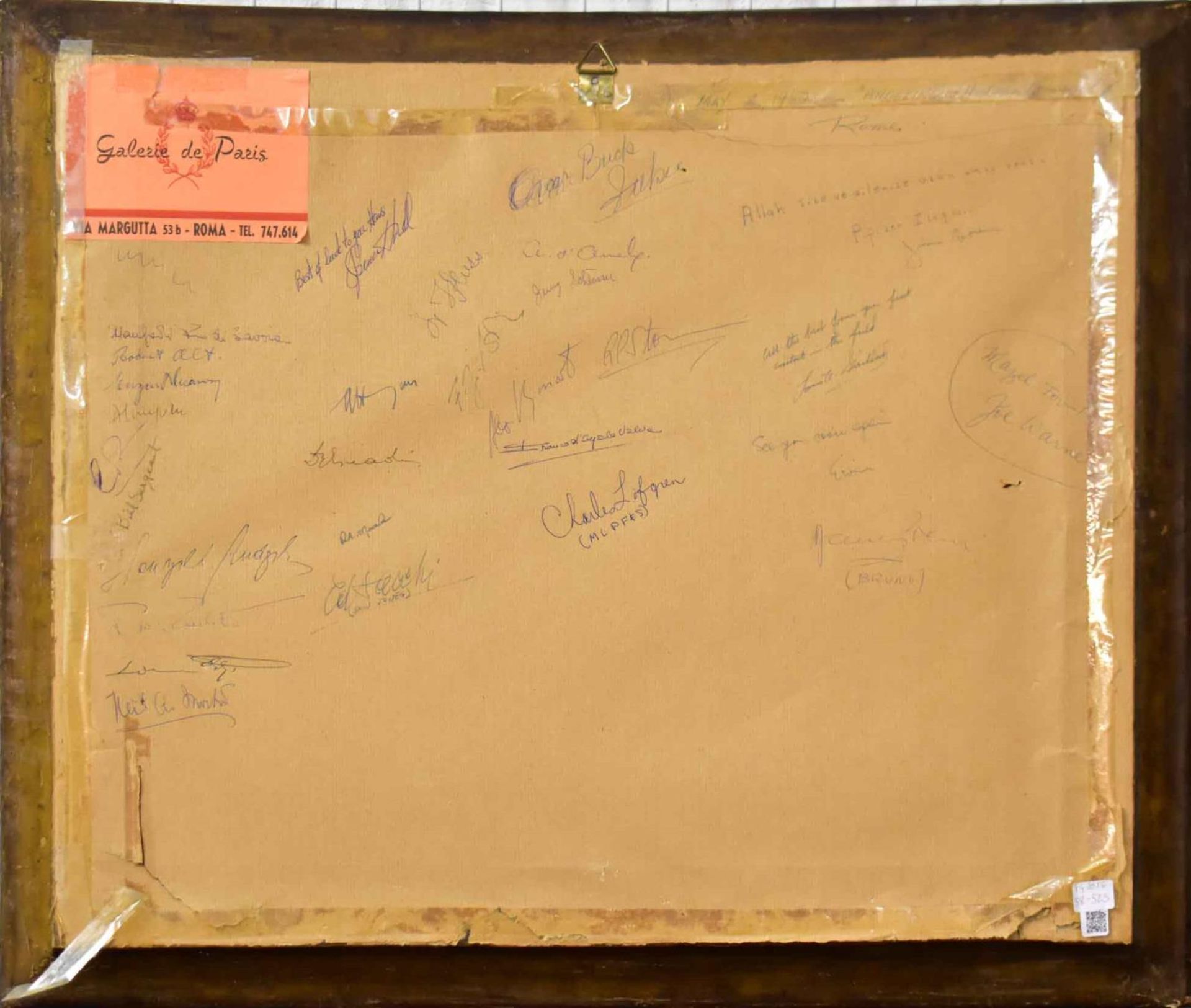 MASSA, LIONEL FIORAVANTI. Piazza Novana. Öl/Karton (wohl). - Bild 3 aus 3