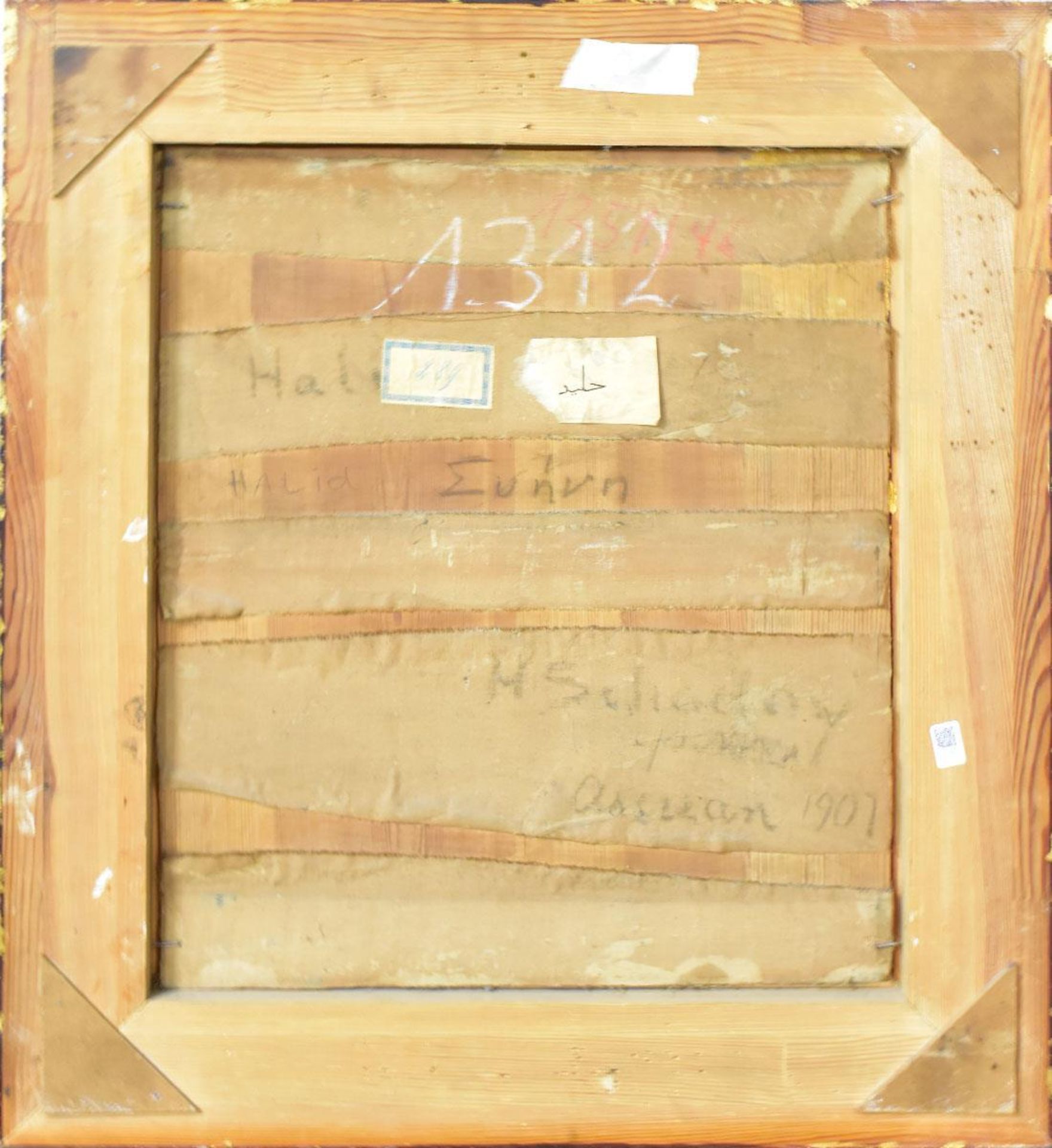 SCHADOW, HANS. Porträt einer Afrikanerin. Öl/Holz. - Bild 3 aus 3